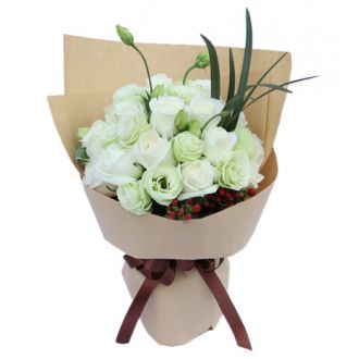 send bouquet of white rose to japan