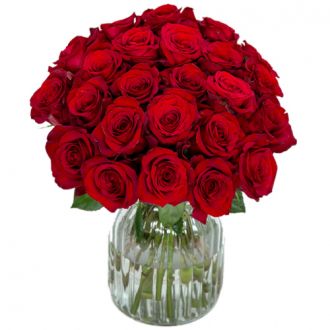 send 24 red roses in vase to japan