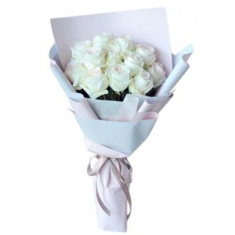 send one dozen white roses bouquet to japan