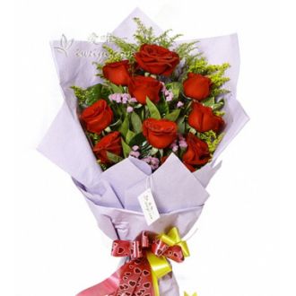 one dozen red roses bouquet to japan