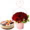 send petit red rose and 4 berries torte to japan