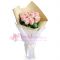 send 12 stalks pink roses in a beautiful bouquet to japan